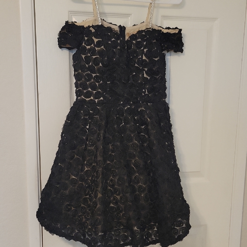 Elegant Black Floral Dress
